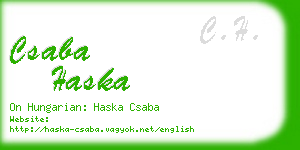 csaba haska business card